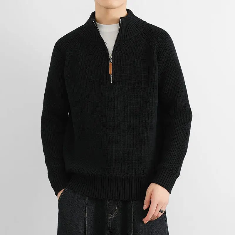 HERITAGE HALF ZIPPED SWEATER