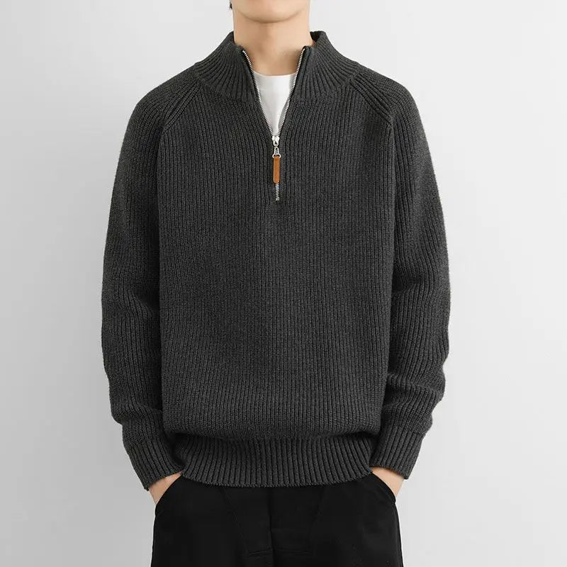 HERITAGE HALF ZIPPED SWEATER