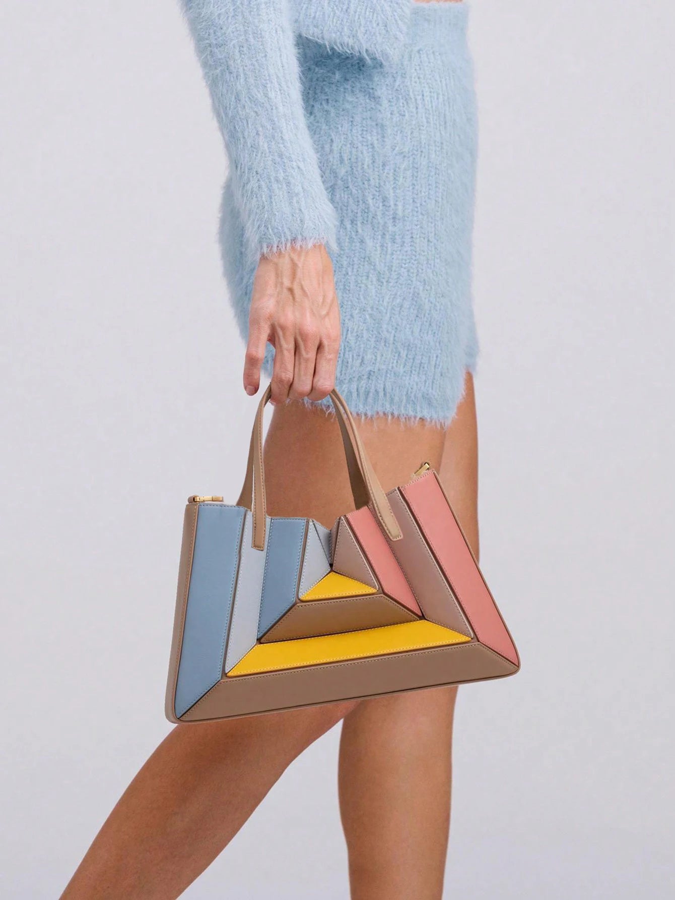 Amber Color-Block Bag