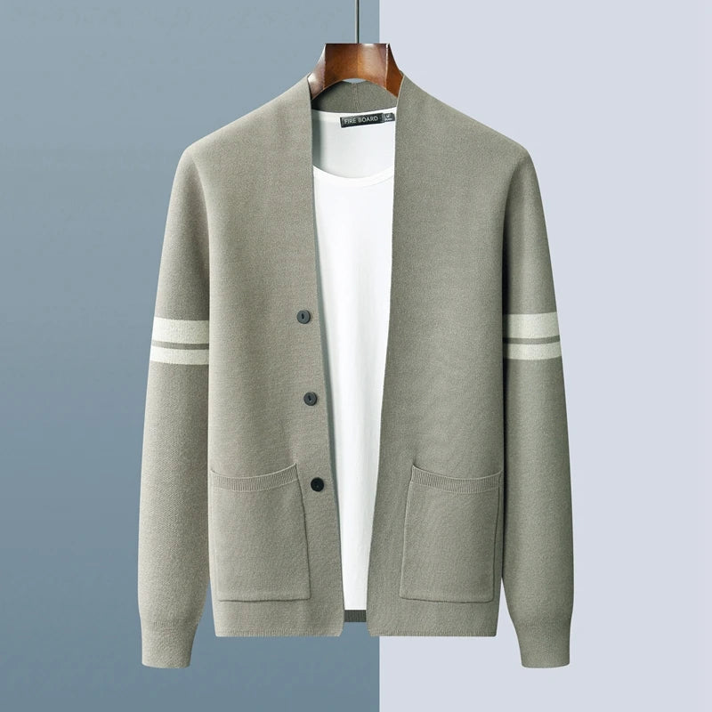 Men's Coastal Stripe Cardigan | Avenia Brand