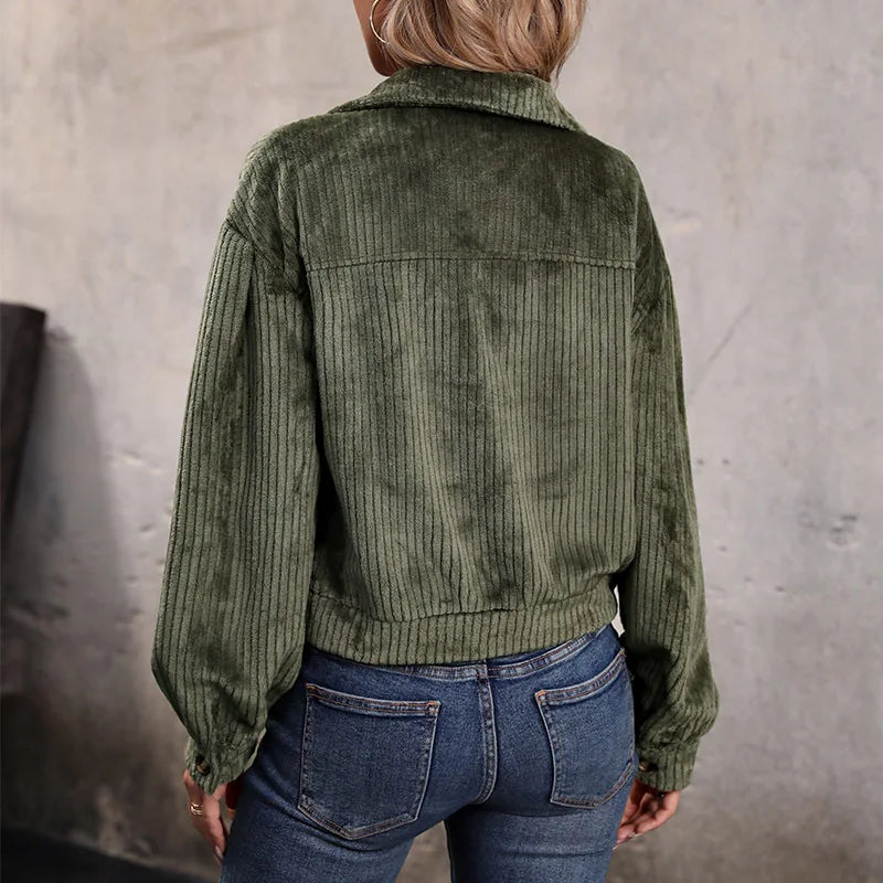 Corduroy Cropped Jacket