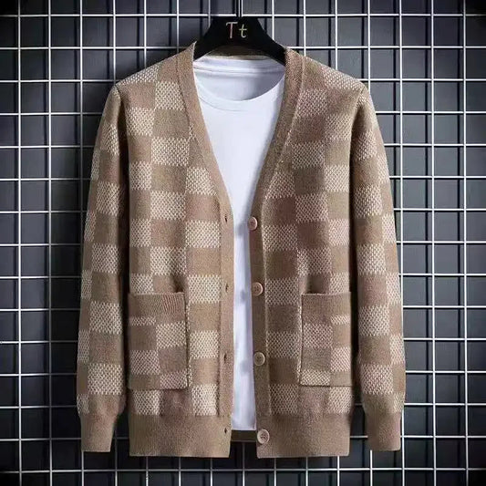 Classic Grid Pattern Cardigan | Avenia Brand