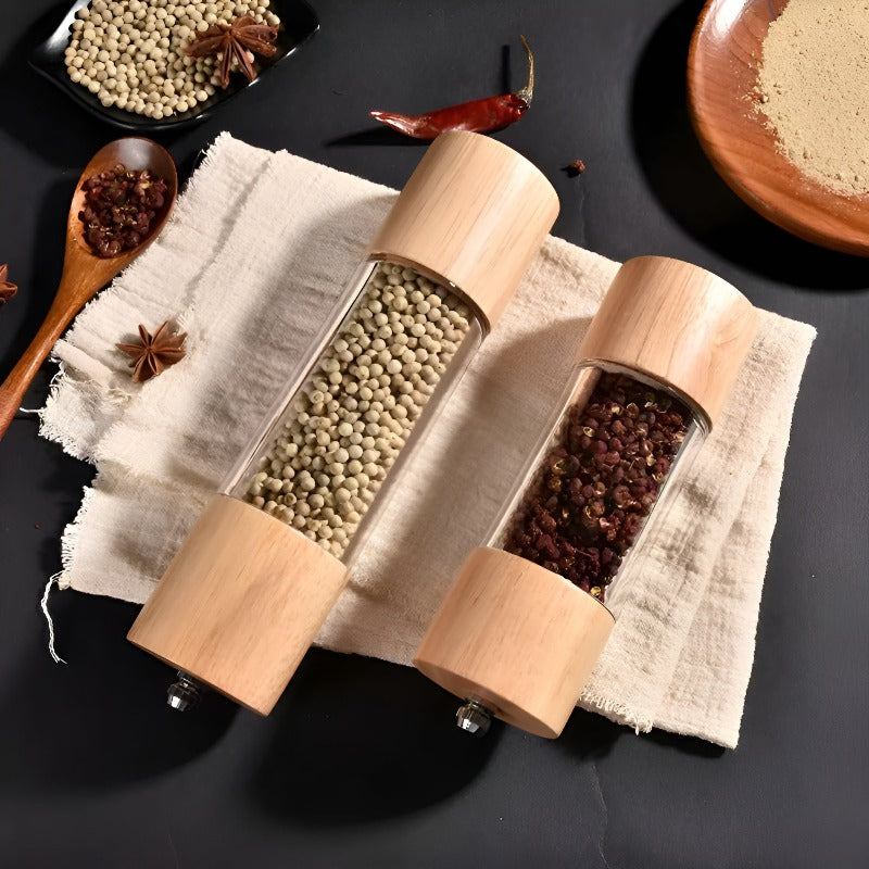 Acacia Wood Salt and Pepper Grinder | Avenia Brand