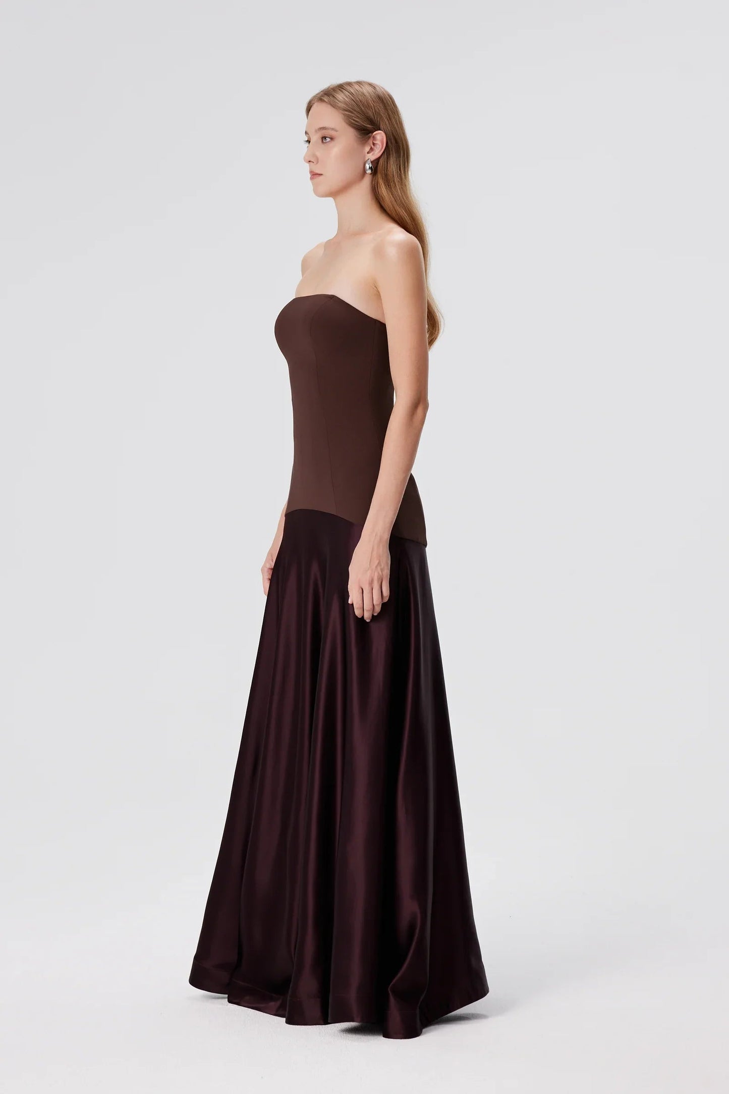 Nova Strapless Gown - Espresso