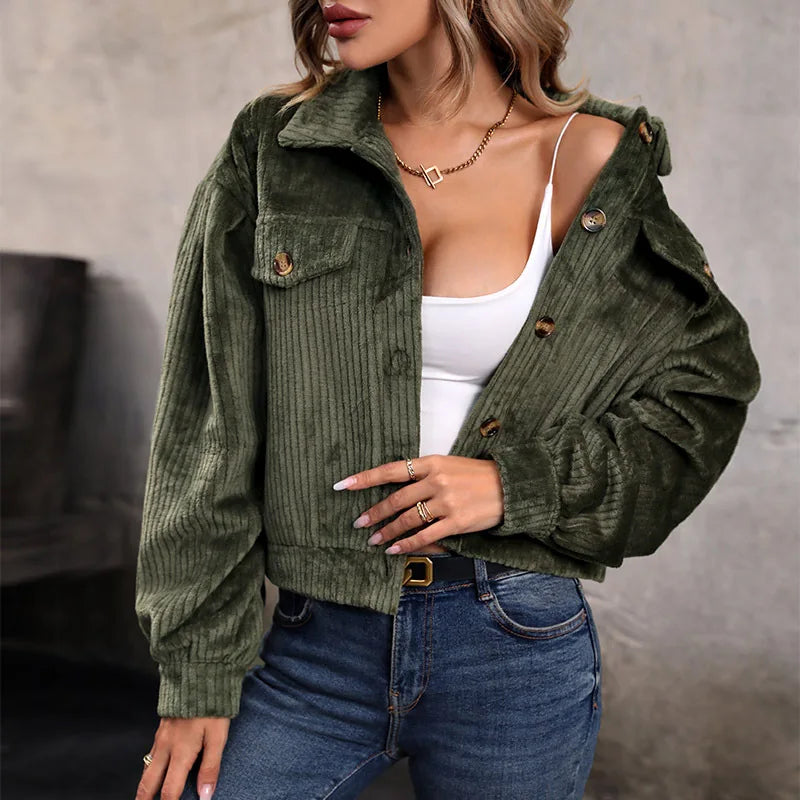 Corduroy Cropped Jacket