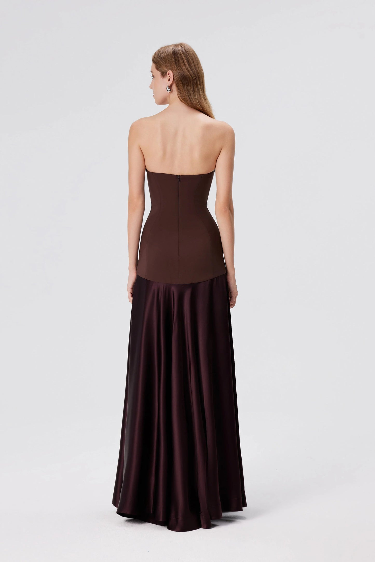 Nova Strapless Gown - Espresso