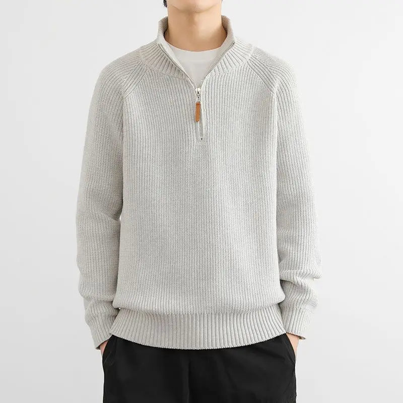 HERITAGE HALF ZIPPED SWEATER