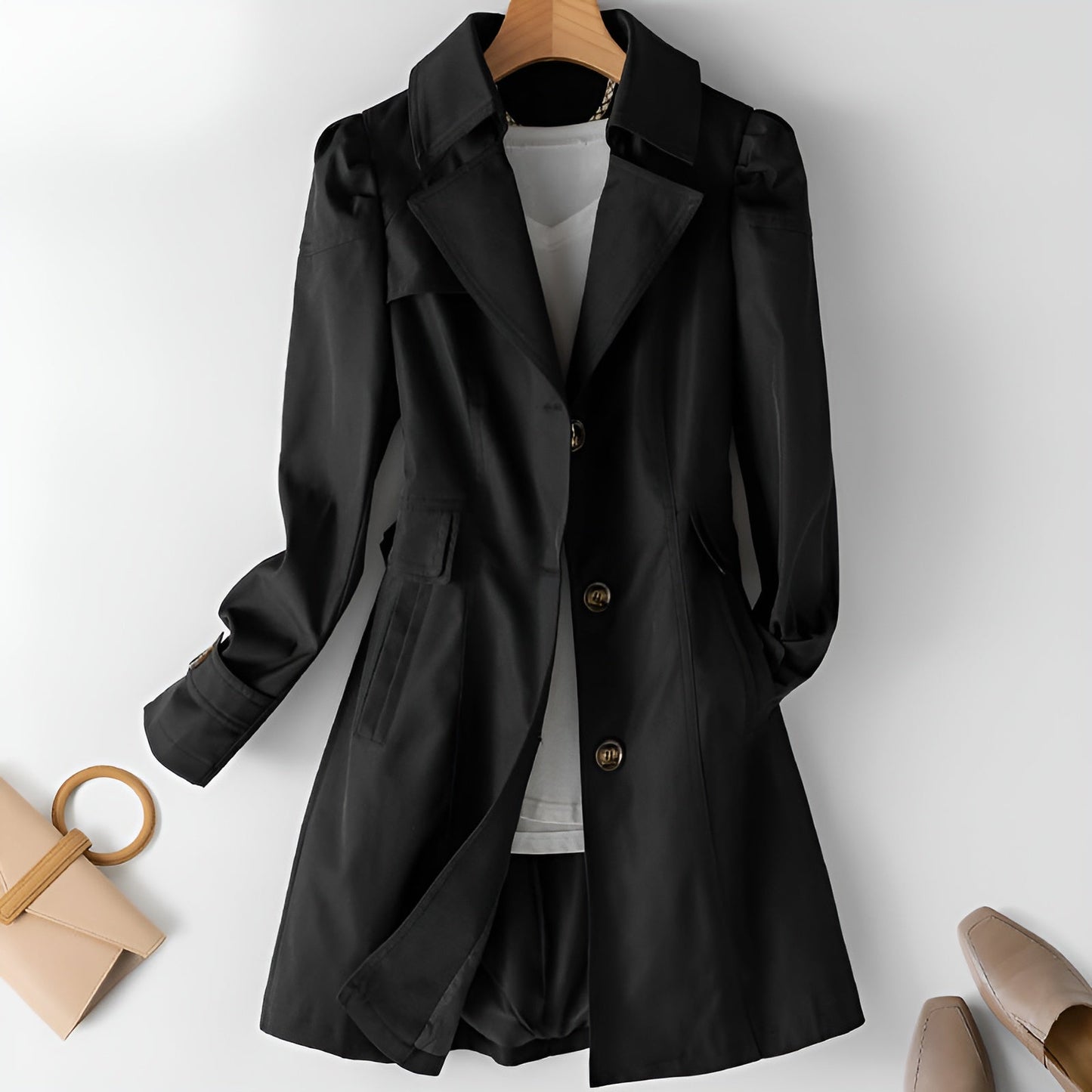 Emery Reed - Open Collar Trench Coat