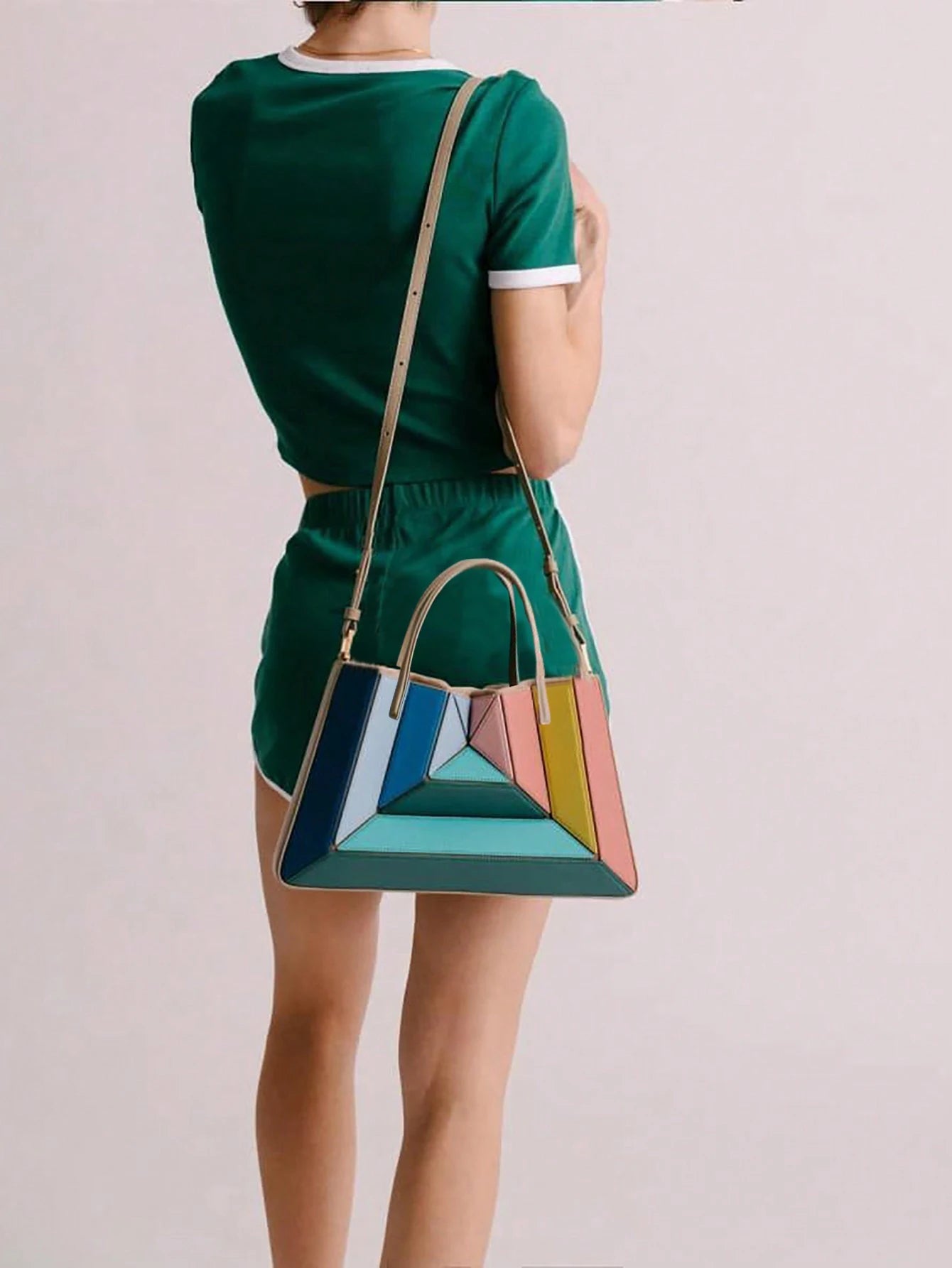 Amber Color-Block Bag