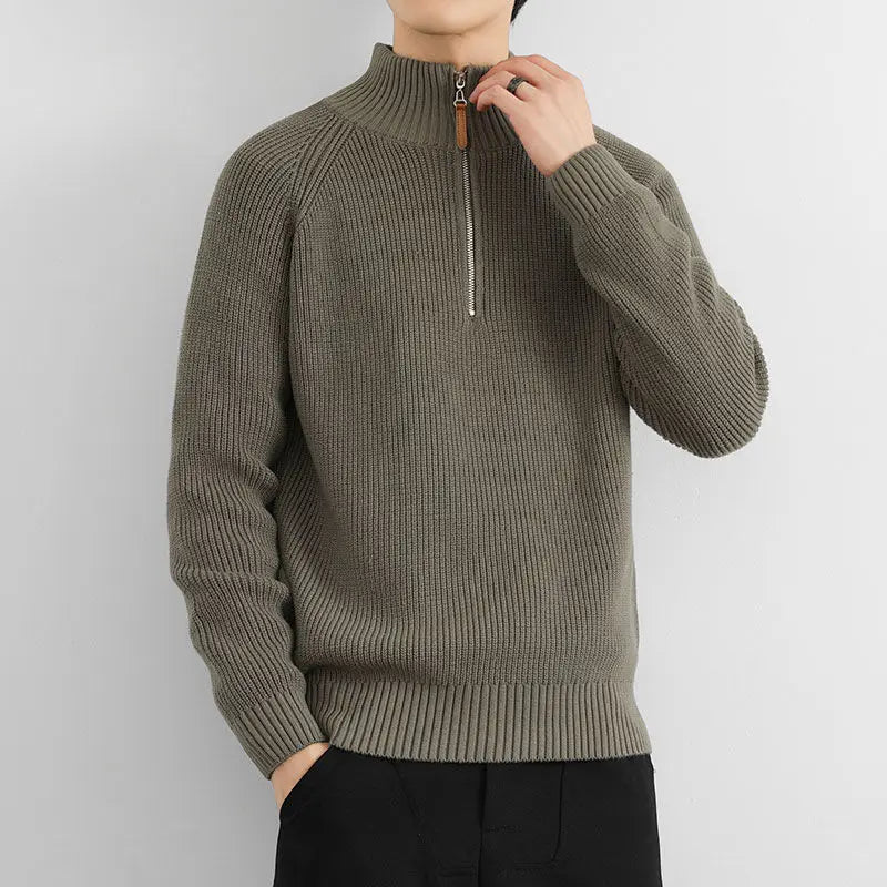 HERITAGE HALF ZIPPED SWEATER