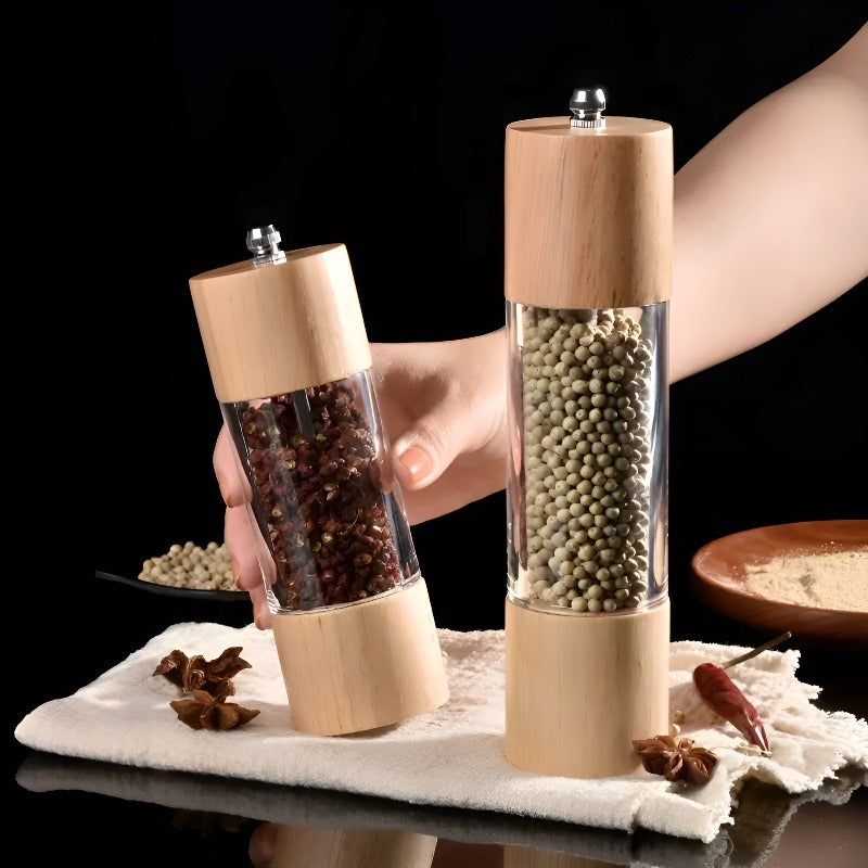 Acacia Wood Salt and Pepper Grinder | Avenia Brand