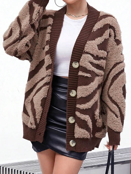 Abstract Knitted Cardigan