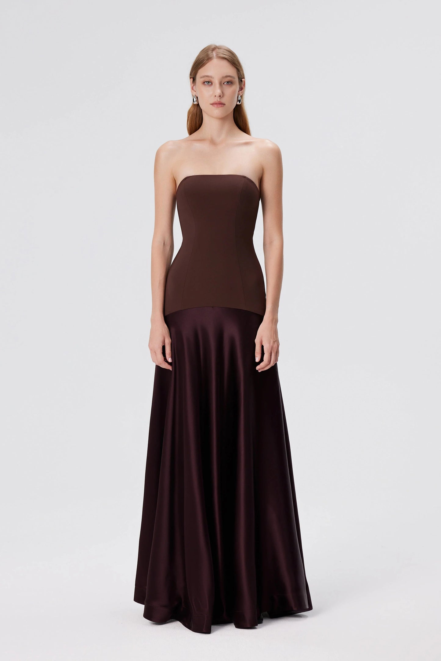 Nova Strapless Gown - Espresso