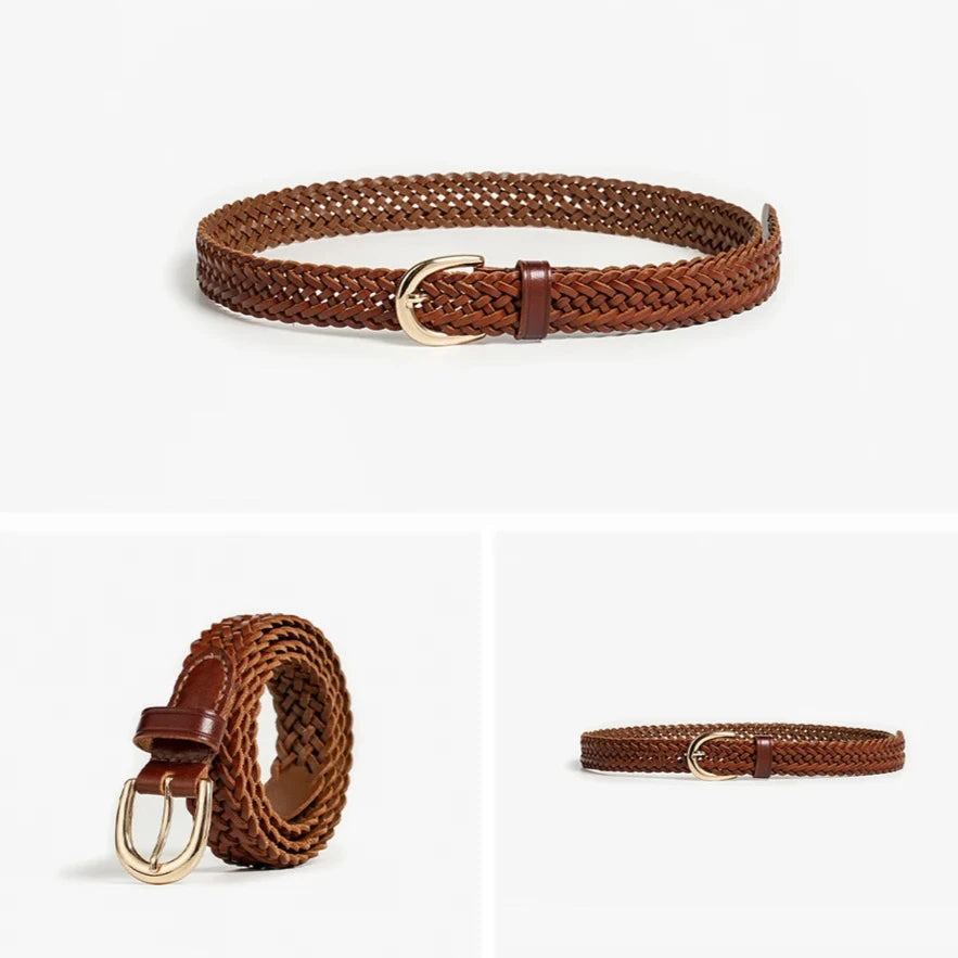 Avery Mason - Braided Genuine Leather Belt