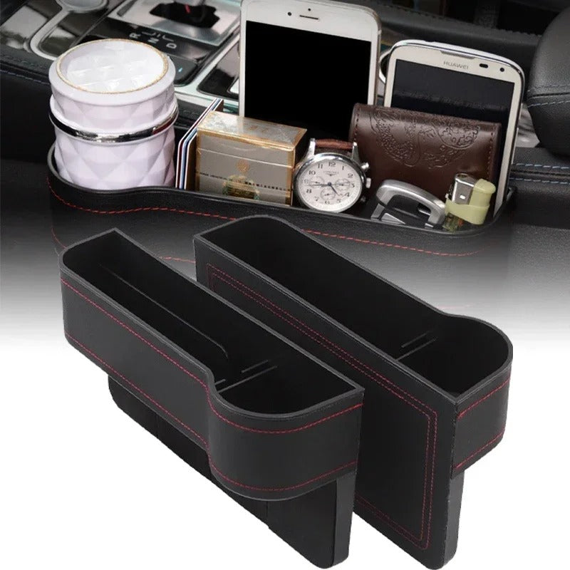 Multifunctional Car Seat Gap Filler – Storage Box with Cup & Phone Holder